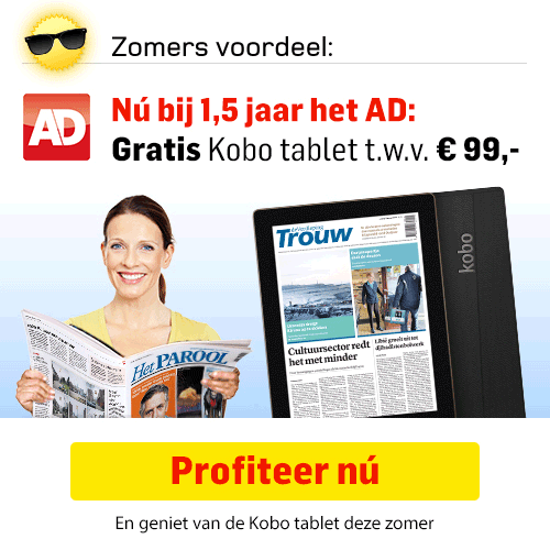 AD Kobo actie met gratis ereader bij een abonnement