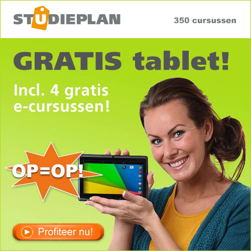 Studieplan tablet actie Nu tablet kado bij elke cursus